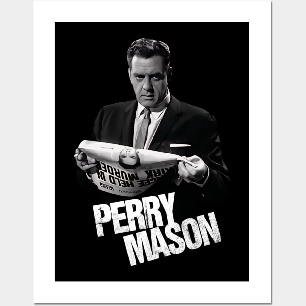 Perry Mason - Raymond Burr - 50s Tv Show Wall Art by wildzerouk